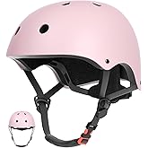 67i Kids Bike Helmet Toddler Helmets for Ages 3-8 Years Old Girls Boys Kid Adjustable Skateboard Bicycle Helmets Multi-Sport Ventilation Skateboarding Cycling Scooter Roller Skate Helmet