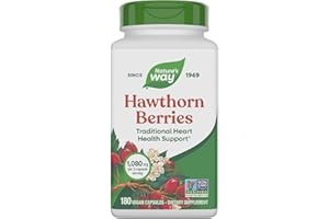 Nature's Way Hawthorn Berries - Traditional Support for Heart Health* - Non-GMO Project Verified - Herbal Supplement - Gluten Free - 180 Vegan Capsules