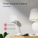 WOOX Smart Plug 2 Pack Energy Monitor WiFi Voice Control Alexa Google 13A 2990W view 6