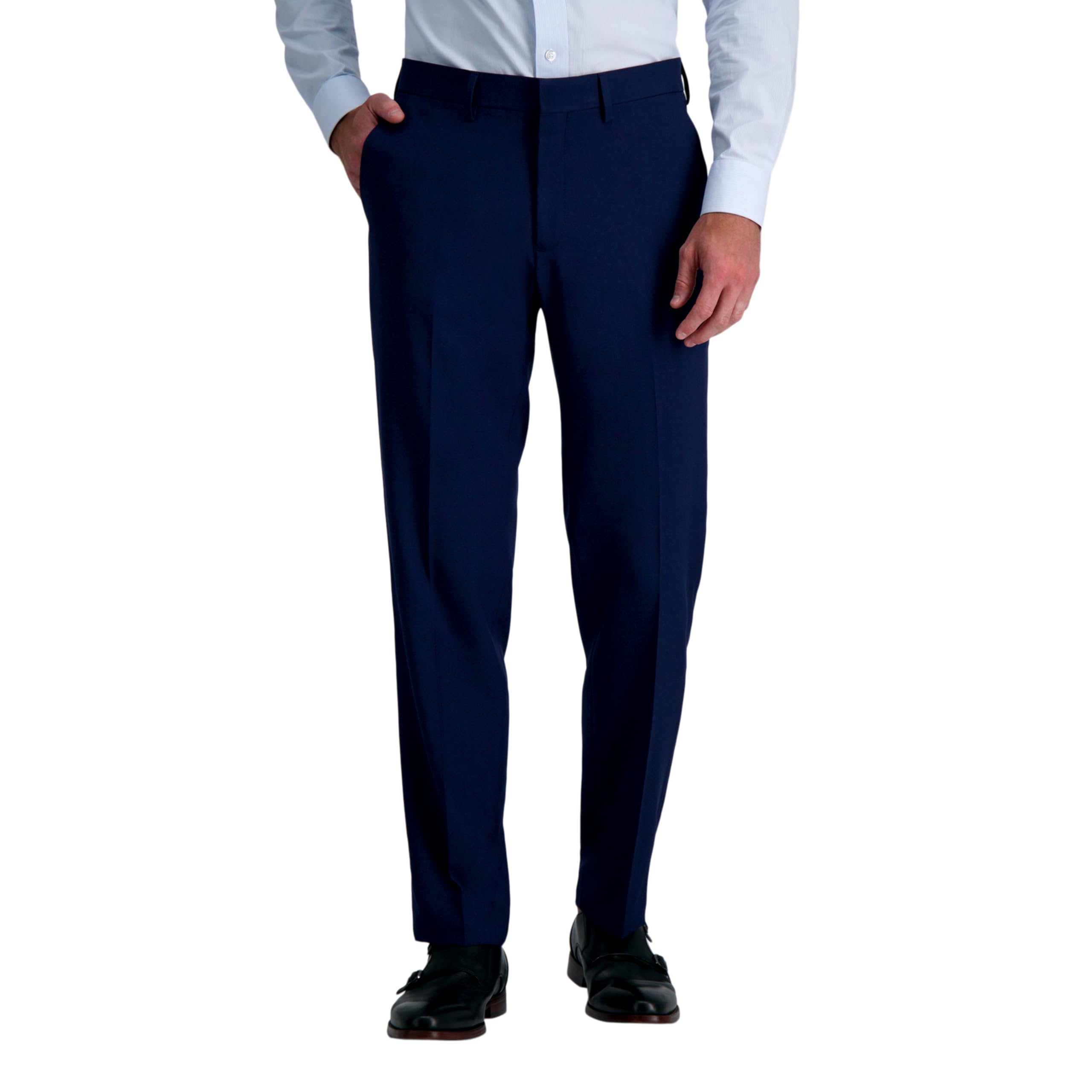 Haggar Mens Premium Comfort Dress Pant-Straight Fit Flat Front Reg. and Big & Tall Image