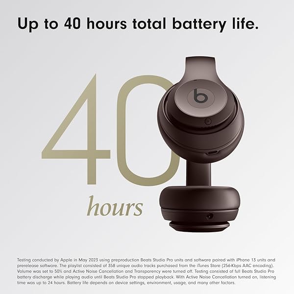 BEATS STUDIO PRO – WIRELESS BLUETOOTH NOISE CANCELLING HEADPHONES – PERSONALIZED SPATIAL AUDIO, USB-C LOSSLESS AUDIO, APPLE & ANDROID COMPATIBILITY, UP TO 40 HOURS BATTERY LIFE – DEEP BROWN
