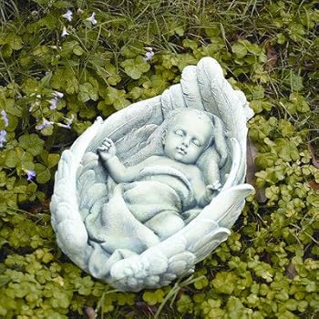 Amazon.com : 14.5" Joseph's Studio Sleeping Baby in Angel Wings Outdoor