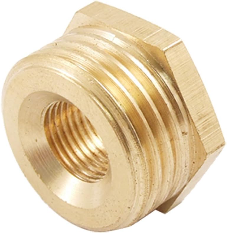 Aexit 1/2" Male to 1/4" Female Brass Hex Head Bushing Connector (a4f95517311d4e8377739db964d8f6a9)