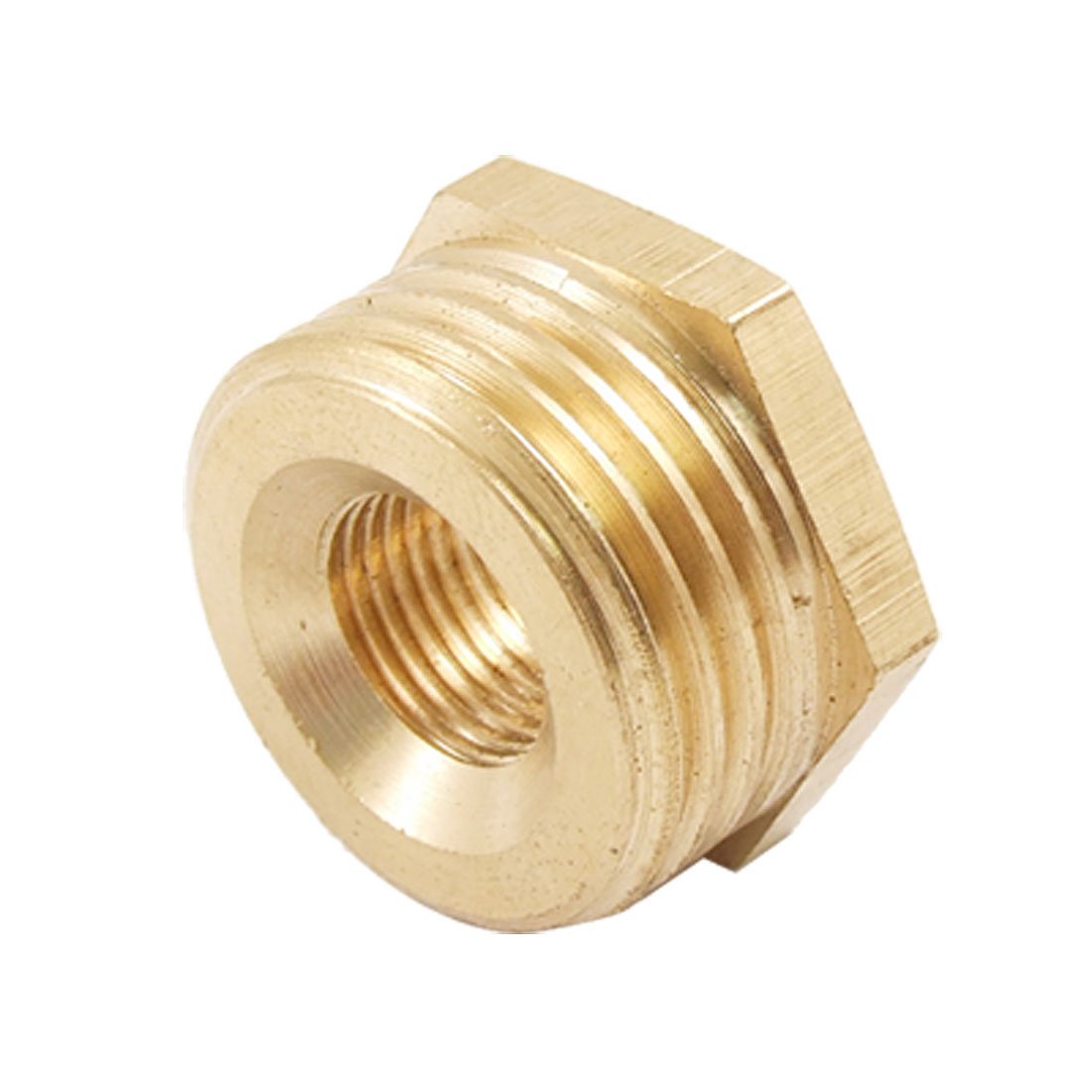 Aexit 1/2" Male to 1/4" Female Brass Hex Head Bushing Connector (a4f95517311d4e8377739db964d8f6a9)