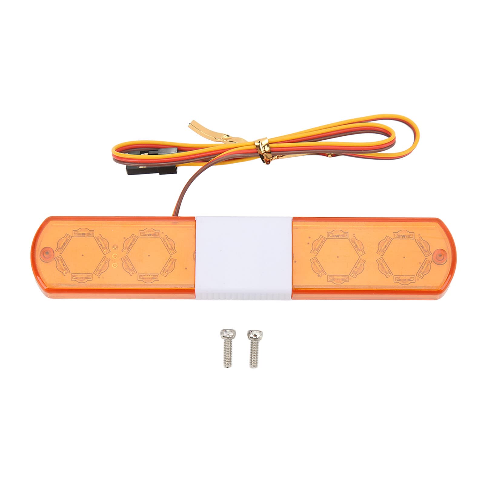 RC Car Alarming Light,RC Model LED Police Night Light Bar Flash Lamp LED Alarming Light for 1/8 1/10 RC Cars(Yellow) Car model accessories