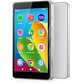 MP3 Player with Spotify for Kids, Android 14 Based MP4 Player with App Store, Parental Controls, Amazon Music, Libby, Audible, 4.0" Music Player, Earphone and Memory Card Included (Platinum Silver)