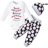 Aslaylme Newborn Baby Boy Clothes Coming Home Outfit New Player in Town Romper