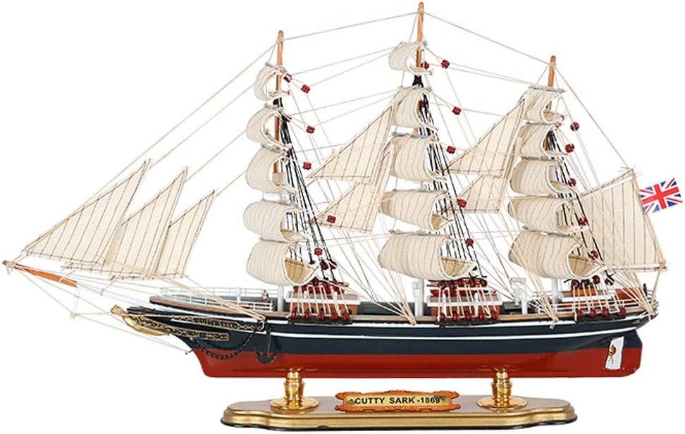FRF Crafts- Handmade Creative Sailing Model Crafts Home Boat Model Ship Ornaments Crafts Decorations (Color : B, Size : 52x9x33cm)