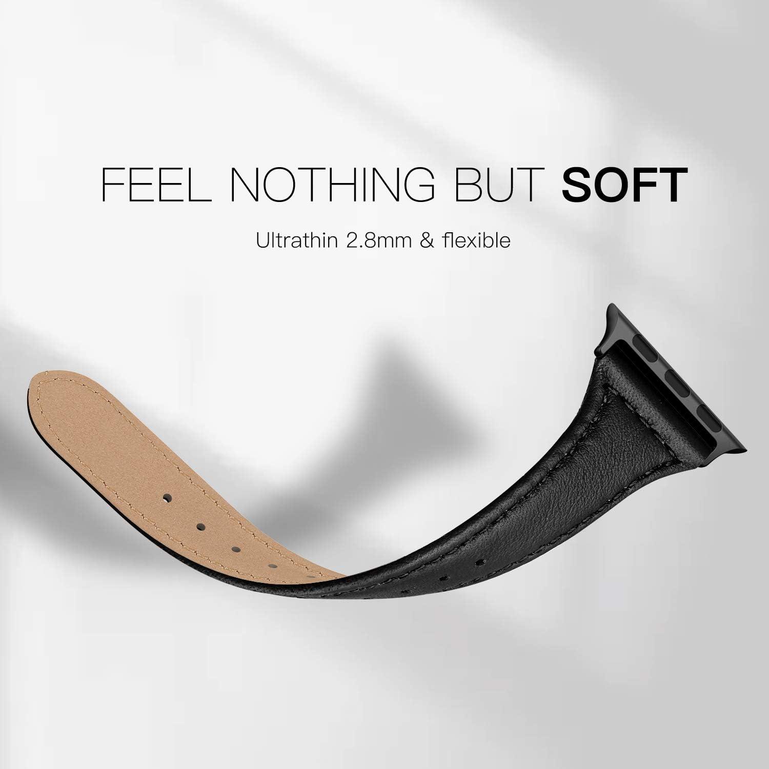 PARMPH Leather Band Compatible for iWatch 38mm 40mm 41mm 42mm(Series 10) - Image 5