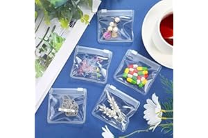20PCS Matte Jewelry Storage Bags, Reusable Zipper Pouches for Earrings, Bracelets, Small Items Organizer, 3.15x3.15 Inch Trav