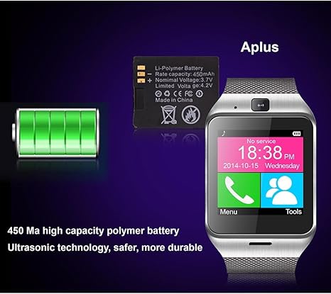 Vktech-1.5 Aplus GV18 Smart Watch Bluetooth 3.0 SMS Llamada ...