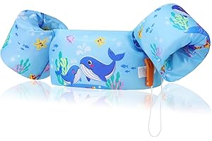 Moko Toddler Swim Vest for Kids, Arm Band for Children 20-50lbs/22-66lbs Cartoon Swimming Water Wings Pool Float Vests Sleeve