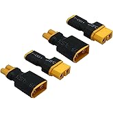 2 Pairs XT30 to XT60 Plug RC Male Female Connector Adapter for RC FPV Drone Car Lipo NiMH Battery Charger ESC