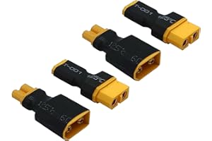 LINSYRC 2 Pairs XT30 to XT60 Plug RC Male Female Connector Adapter for RC FPV Drone Car Lipo NiMH Battery Charger ESC