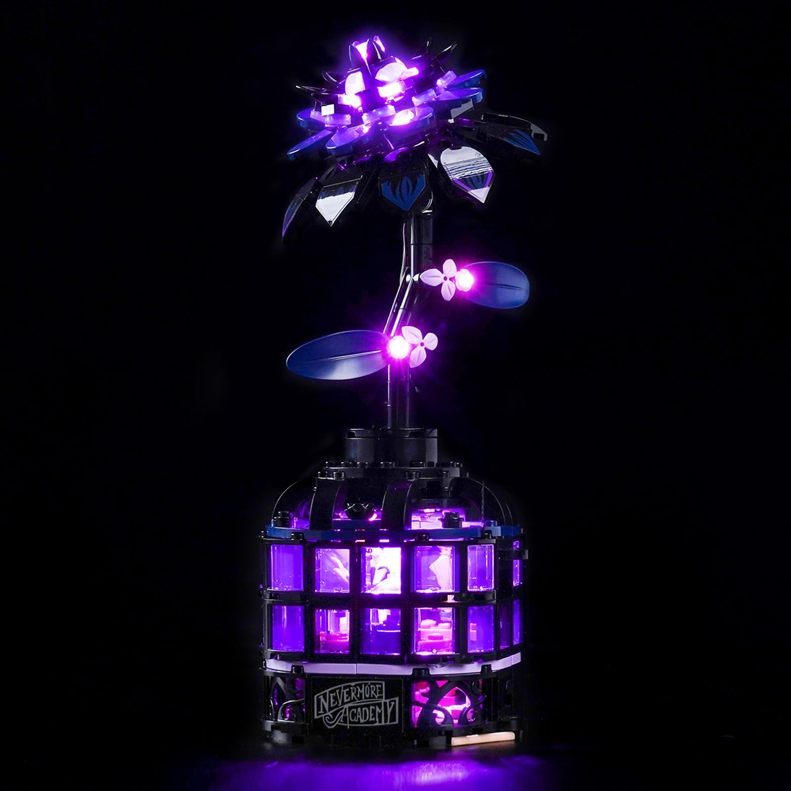 LocoLee Customized Version Led Light Set Compatible with Lego 76784 Black Dahlia Flower Led Decoration Lighting Kit Compatible with Lego 76784 Building Blocks Model,Only Lights Set,No Model