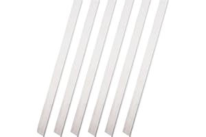 GYHCHJDZ 6 Pieces Aluminum Flat Bar, 1/8" Thickness X 1" Width X 12" Length Aluminum Bar Stock, 6061 Square Metal Bars, 3mm X 25mm X 305mm T6511 Solid New Mill Stock