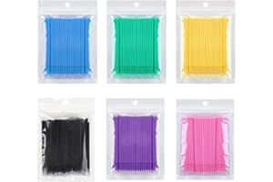 600 pcs Disposable Micro Applicator Brush Microswab Brushes Touch up Paint Mascara Wands Dental Bendable Clean for Eyelash Ex