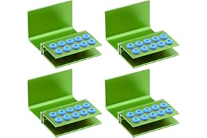 EustomA 10 Holes Burs Holder 4pcs/Set Blocks Autoclavable Bur Case (Green)