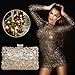 Womens Beaded Crystal Clutch Rhinestone Evening Bag Wedding Bridal Prom Purse,Gold-1.