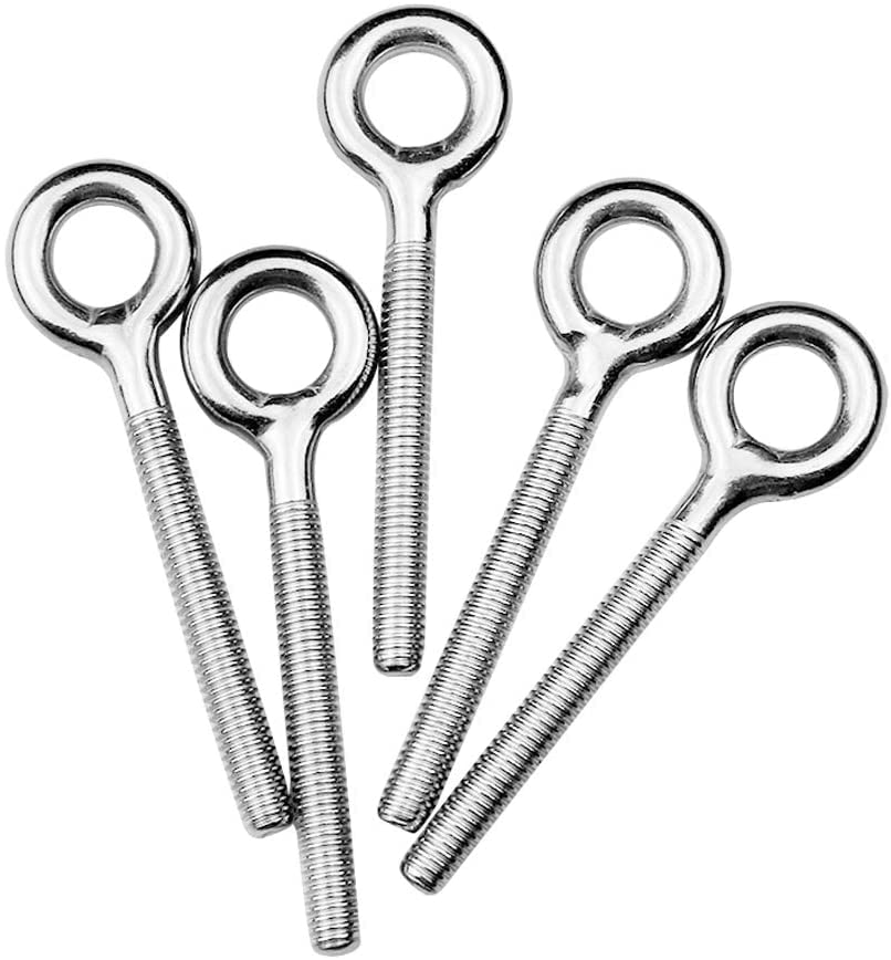 LATRAT M4 304 Stainless Steel Eye Bolt Closed Screw Round Screw Eye Bolt Pack of 10