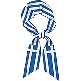 Women'S Fashion Scarf Greece Greek Flag Hair Satin Scarf Bandanas Headscarf Wrap Breathable Lightweight Neck Scarves For Handbag Accessories
