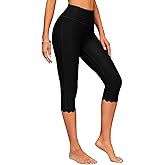 ATTRACO Swim Pants for Women High Waisted Swim Capris Swim Shorts Swimming Leggings