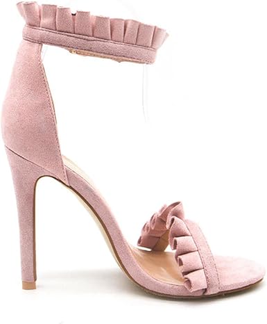 pink ruffle sandals