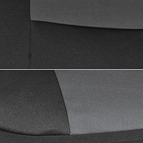BDK Classics - Black & Charcoal Gray Mesh Cloth Seat Covers - Split Option Bench - Full Set - Thumbnail 6