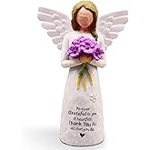 BORLESTA Thank You Gifts for Women, Coworkers - Employee, Social Worker, Teacher Appreciation Gifts, Volunteer Appreciation Gifts for Coworkers - Thank You Gift Hand-Painted Figure(Purple)