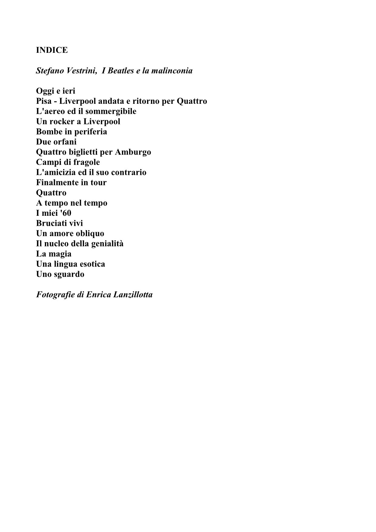 I Beatles E La Malinconia Stefano Vestrini 9788897405337