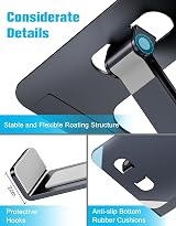 Babacom Laptop Stand Ergonomic Foldable Adjustable Height Ventilated Aluminum view 6