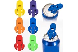 6 Pcs Manual Can Openers Manual Easy Can Opener for Family Drinks Protector Opener Drink Shield Plastic Tinned Can Tab Opener