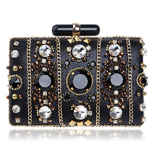 YOUTO Evening Party Clutch Bags Night Party Bags Square Rhinestones Women's Clutches Evening Bag Clutch Purse Bags Special Occasion Evening Handbags Evening Clutches Purses - Thumbnail 5
