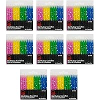 Chef Craft Birthday Candles, Polka Dot Stars, Pack of 8 - Total of 192 Candles