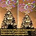 OurWarm Christmas Tree Topper Lighted Star Tree Topper Gold Christmas Tree Star with Adjustable Rotating Magic Rainbow Projector Lights, 3D Hollow Star Tree Topper for Christmas Tree Decorations