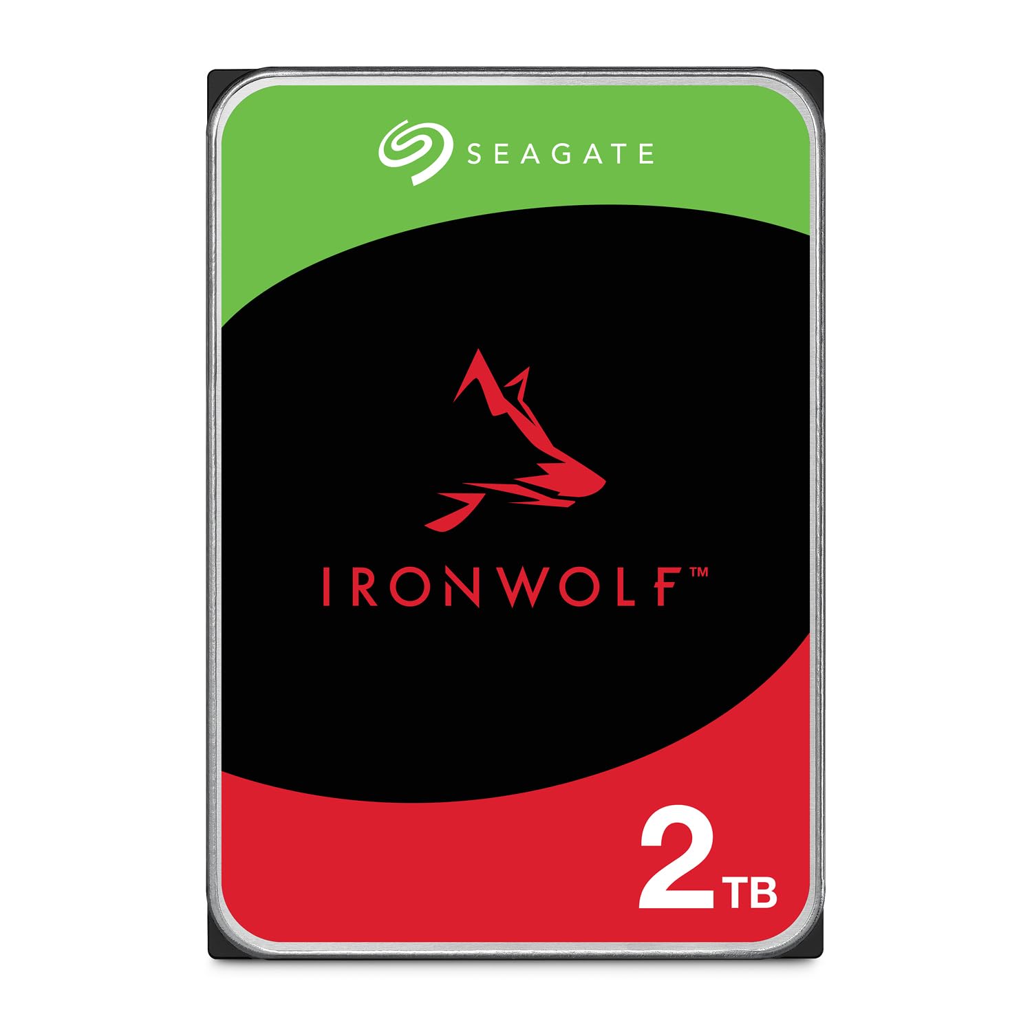 Seagate IronWolf 2TB, Enterprise Internal NAS HDD, CMR 3.5 Inch, SATA 6GB/s, 5900 RPM, 256MB Cache for RAID NAS, Data Rescue Services, Frustration Free Packaging (ST2000VNZ03)
