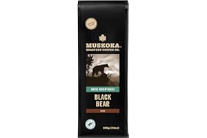 Muskoka Roastery Coffee, Black Bear, Decaf Dark Roast, Whole Bean Coffee, 400g