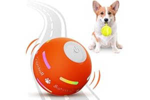 PetDroid Interactive Dog Toys Dog Ball,[2025 Newly Upgraded] Durable Motion Activated Automatic Rolling Ball Toys for/Small/Medium/Large Dogs,USB Rechargeable(Orange)