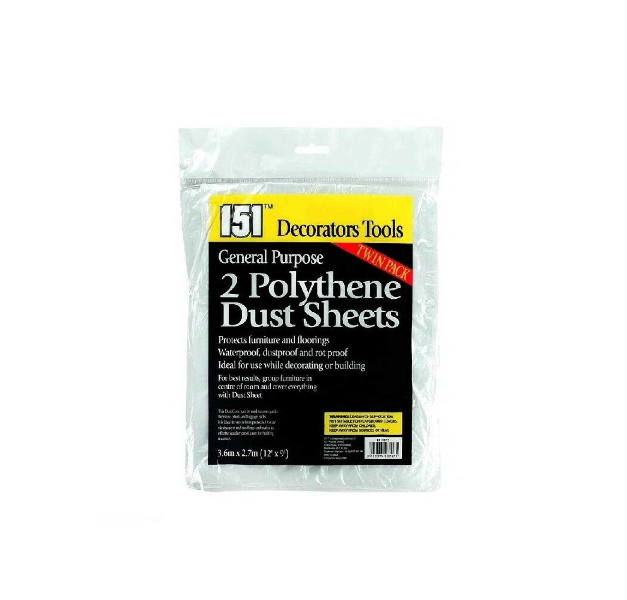 POLYTHENE DUST Sheets 2PK 12X9FT