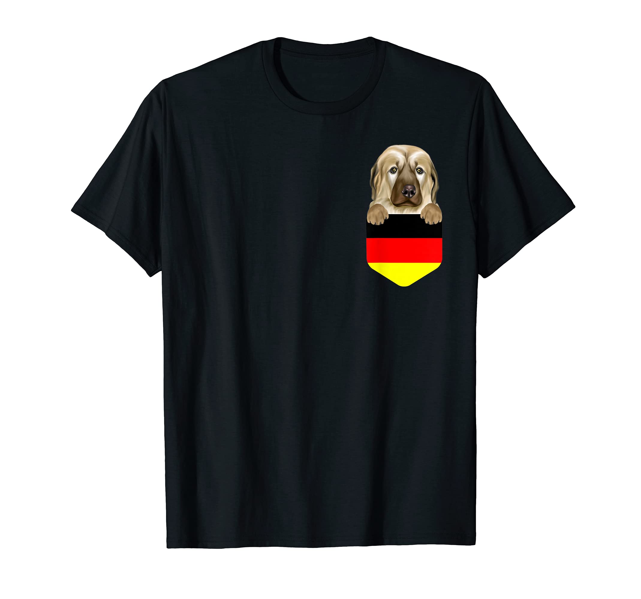 Germany Flag Anatolian Shepherd Dog Dog In Pocket T-Shirt