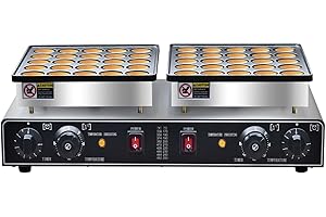 AEYDJXMER Mini Dutch Pancake Baker, 50PCS 1900W Commercial Electric Nonstick Waffle Maker Machine ， 1.8 Inches Pancake Maker Machine Dutch Poffertjes Grill For Home Kitchen Restaurant Snack Dessert