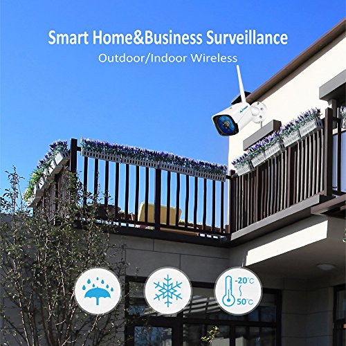 Anakk Wireless WiFi Security Camera 720P Home Surveillance IP Camera with Night Vision Motion Detection 3.6mm Lens Outdoor IP66 Waterproof SD Card Slot - Thumbnail 5