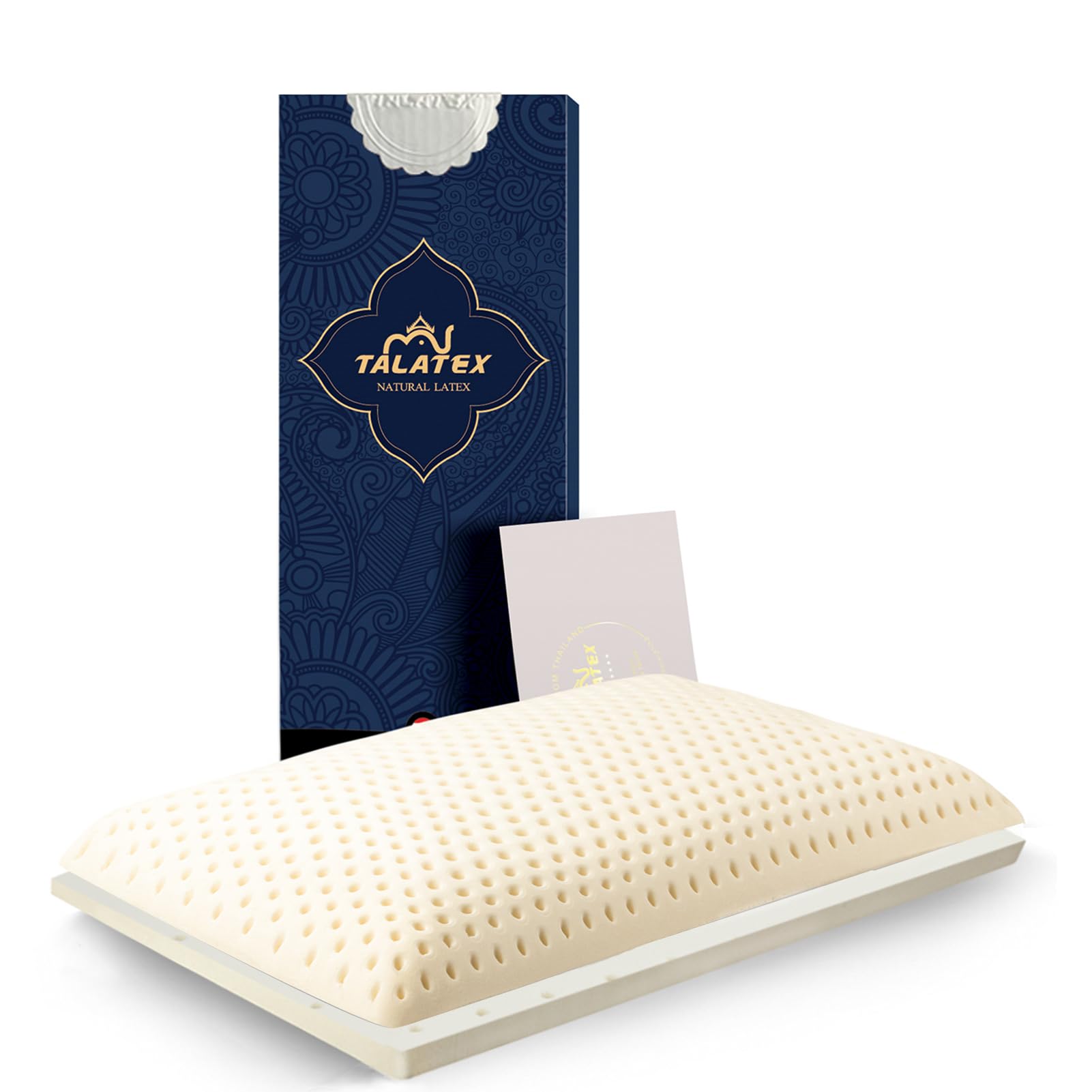Photo 1 of Talatex Super Slim 100% Natural Premium Latex Pillow, Ultra Thin Flat Pillow for Stomach and Back Sleepers, Toddler Pillow Helps Cervical Neck Alignment and Deeper Sleep