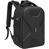 MOSISO Camera Backpack,DSLR/SLR/Mirrorless Photography Camera Bag Full Open Waterproof Hardshell Bag with Insert&Tripod Holder&Laptop Compartment Compatible with Canon/Nikon/Sony, Black