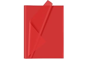 CHRORINE 60 Sheets Red Tissue Paper - Art Gift Wrapping Paper Bulk for DIY Crafts, Decor, Birthday, Holiday, Christmas, Valen