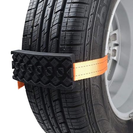 QINJLI Gummi Anti-Rutsch-freie Jack Sicherheit Schneekette Auto Schneekette Notfall-Kette schnelle Installation