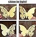 50pcs Butterfly Wedding Party Table Number Name Paper Place Cards Wine Glass Cup Decoration Wall Decals Sticker For Wedding Party Favor [Gold]