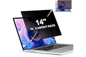 LILIONGTH 14 Inch Laptop Privacy Screen Protector for HP Laptop 14"/HP Pavilion X360/HP Chromebook/HP Stream/HP ProBook/HP Elitebook 14 inch, Anti-Blue Light Anti-Glare 14 Inch Privacy Screen Protector