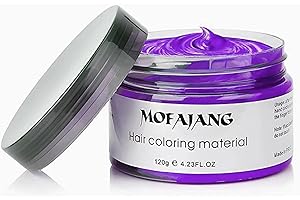 Asocrew Purple Temporary Hair Wax Color, 4.23 oz - Temporary Hair Color Wax Gel for Halloween, Party