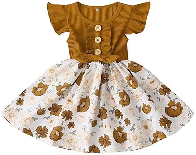 Ensemble Bebe Fille Ete Robe Fille Princesse Manchon Volant Fosse Fleuri Manche 0 4 Ans Vetement Fille Bonjouree Amazon Fr Vetements Et Accessoires